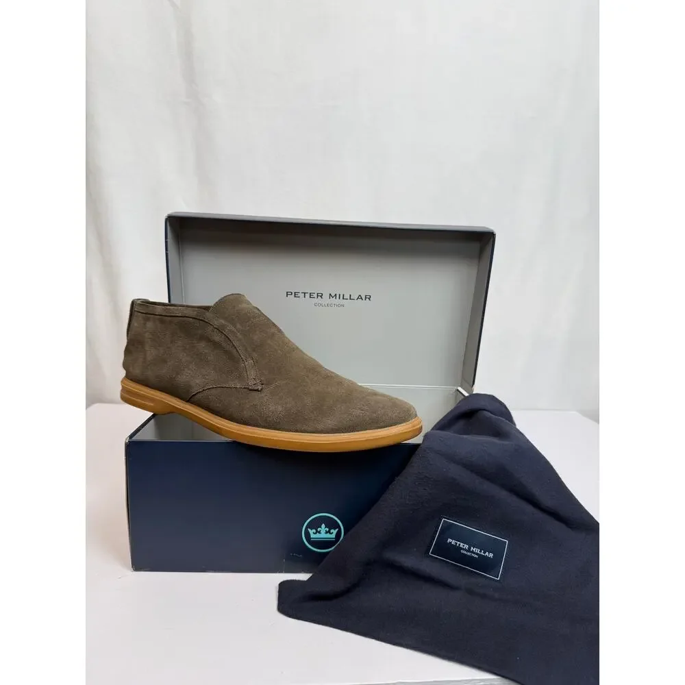 Peter Millar Collection Slip On Chukka Suede Spruce MF20RF07 Men 11.5 $298 MSRP - Picture 1 of 11
